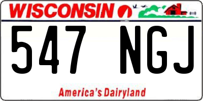 WI license plate 547NGJ