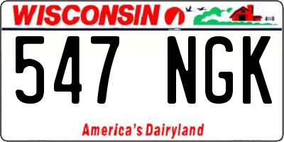 WI license plate 547NGK