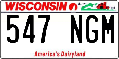 WI license plate 547NGM
