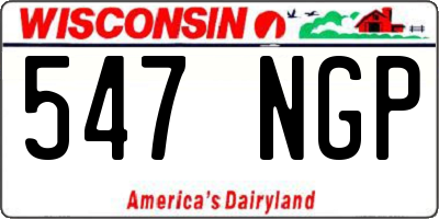 WI license plate 547NGP