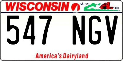 WI license plate 547NGV