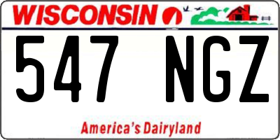 WI license plate 547NGZ