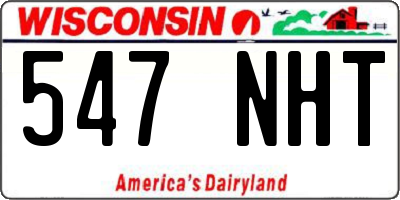 WI license plate 547NHT