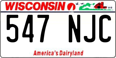 WI license plate 547NJC