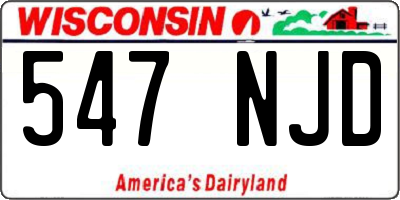 WI license plate 547NJD