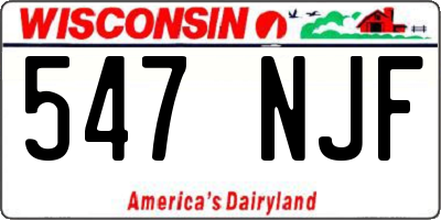 WI license plate 547NJF