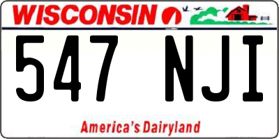WI license plate 547NJI