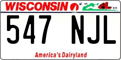WI license plate 547NJL