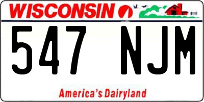 WI license plate 547NJM