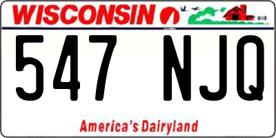 WI license plate 547NJQ