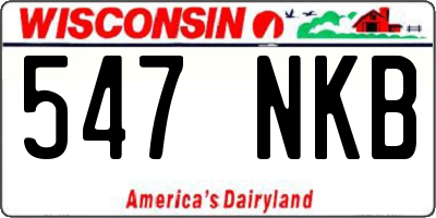 WI license plate 547NKB