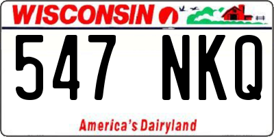WI license plate 547NKQ