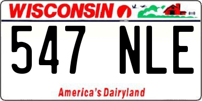 WI license plate 547NLE