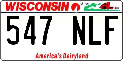 WI license plate 547NLF