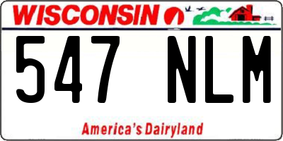 WI license plate 547NLM