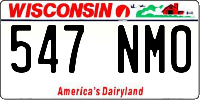 WI license plate 547NMO
