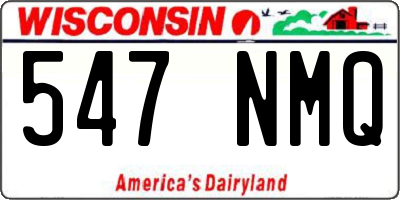 WI license plate 547NMQ