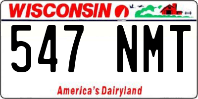 WI license plate 547NMT