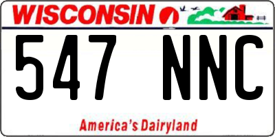 WI license plate 547NNC