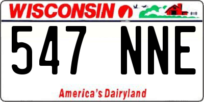 WI license plate 547NNE
