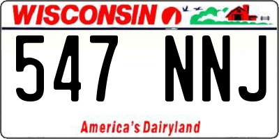 WI license plate 547NNJ