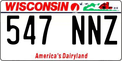 WI license plate 547NNZ