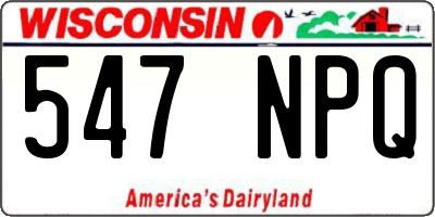 WI license plate 547NPQ