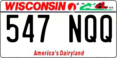 WI license plate 547NQQ