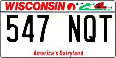 WI license plate 547NQT