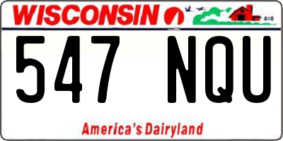 WI license plate 547NQU