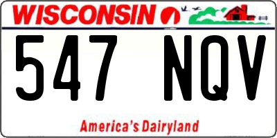 WI license plate 547NQV