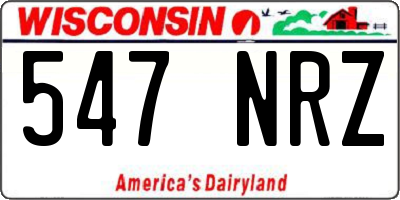 WI license plate 547NRZ