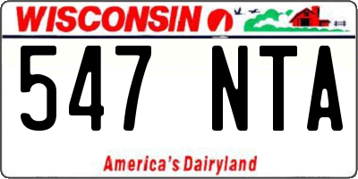 WI license plate 547NTA