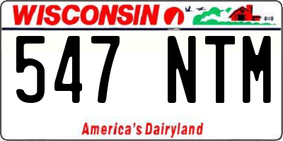 WI license plate 547NTM