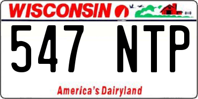 WI license plate 547NTP