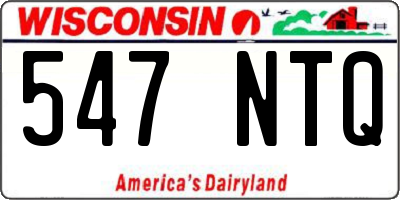 WI license plate 547NTQ