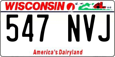 WI license plate 547NVJ