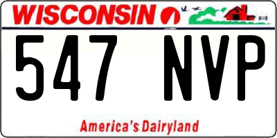 WI license plate 547NVP