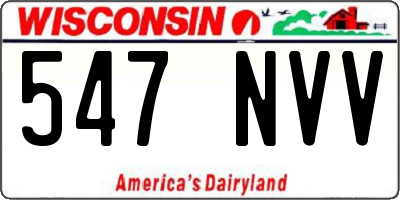 WI license plate 547NVV