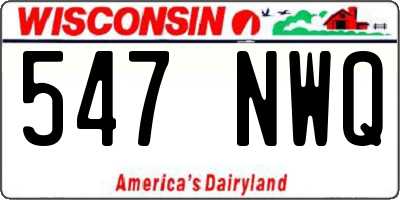WI license plate 547NWQ