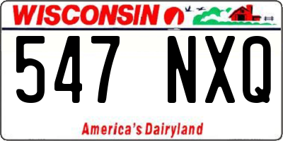 WI license plate 547NXQ