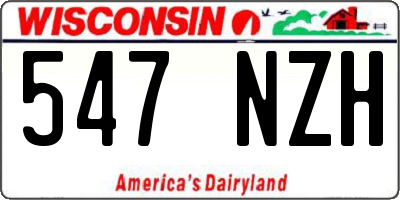 WI license plate 547NZH