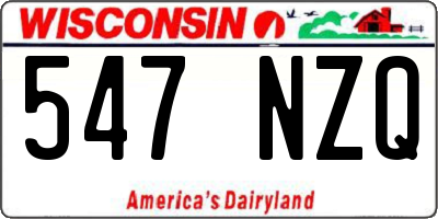 WI license plate 547NZQ