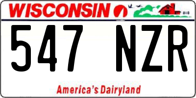 WI license plate 547NZR