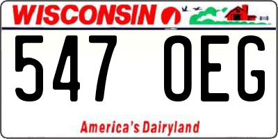 WI license plate 547OEG