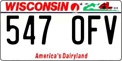 WI license plate 547OFV