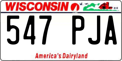 WI license plate 547PJA