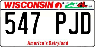 WI license plate 547PJD