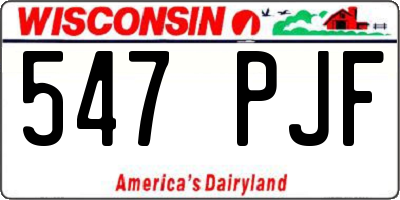 WI license plate 547PJF