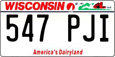 WI license plate 547PJI